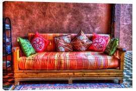 Canvas print  Oriental sofa in Tinghir, Morocco - HADYPHOTO