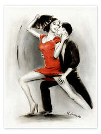 Premium poster Passionate dance couple
