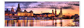 Premium poster Dresden panorama