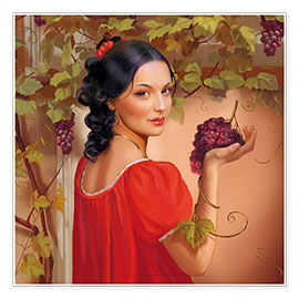 Premium poster  Red wine - Tanja Doronina