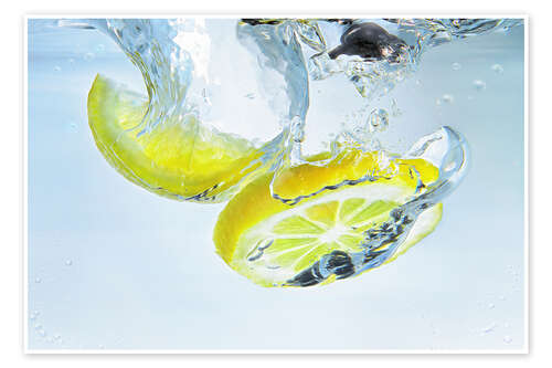 Premium poster lemon splash
