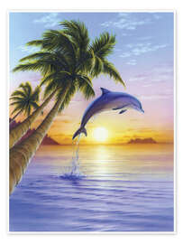 Premium poster  Morning dolphin - Robin Koni