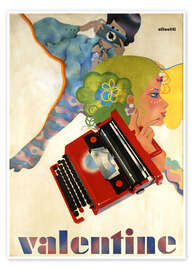 Poster  Schrijfmachine Valentine van Olivetti