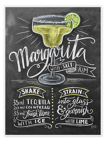 Poster Margarita recept (Engels)