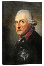 Canvas print  Frederik II van Pruisen - Anton Graff