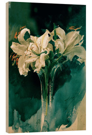 Hout print  White Lilies - Anders Leonard Zorn