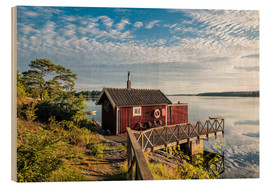 Hout print  Archipelago on the Baltic Sea coast near Stockholm (Sweden) - Rico Ködder