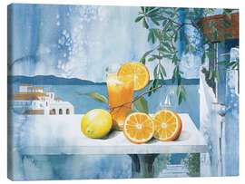 Canvas print  Glass with oranges - Franz Heigl