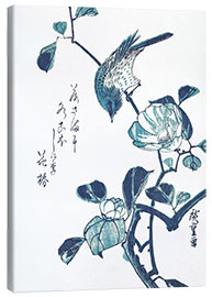 Canvas print  Camellia and Bird - Utagawa Hiroshige