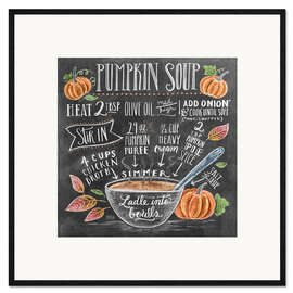Ingelijste kunstdruk  Pumpkin soup recipe - Lily &amp; Val