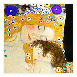Poster  Moeder en kind - Gustav Klimt