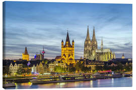 Canvas print  Overlooking the historic center of Cologne