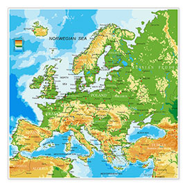 Premium poster Map of Europe