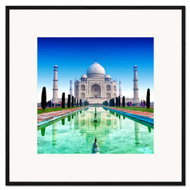 Ingelijste kunstdruk  Taj Mahal Turquoise