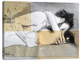 Canvas print  lovers on a patterned mattress - Loui Jover
