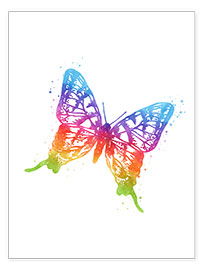 Poster Butterfly watercolor
