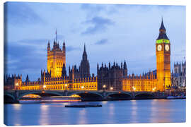 Canvas print  Big Ben and Westminster Bridge, London