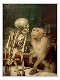 Poster Monkey front skeleton