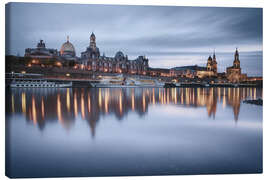 Canvas print  Dresden old town at the blue hour - Philipp Dase