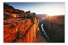Premium poster  Beautiful sunrise on Grand Canyon and river Colorado, USA - Matteo Colombo