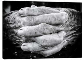 Canvas print  Hands of an old man