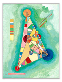Poster  Variegation in the triangle - Wassily Kandinsky