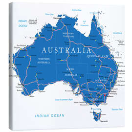 Canvas print  Australia - Political Map