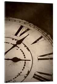 Acrylglas print  picture of an old vintage clock