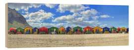 Hout print  Colorful beach houses in Muizenberg - HADYPHOTO