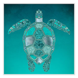 Premium poster Mermaid Turtle