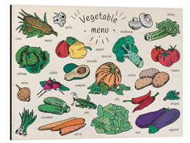 Aluminium print  Little vegetable menu