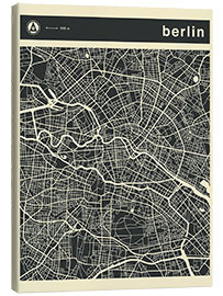 Canvas print  Berlin City Map - Jazzberry Blue