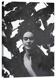 Canvas print  Frida Kahlo zwart-wit - Mandy Reinmuth