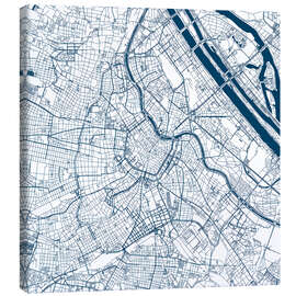 Canvas print  City map of Vienna - 44spaces