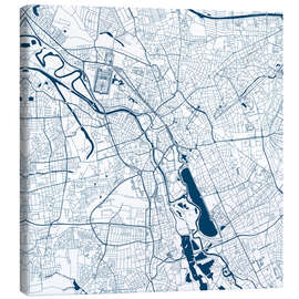 Canvas print  City map of Hannover - 44spaces