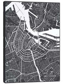 Canvas print  Amsterdam Netherlands Map - Main Street Maps