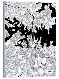 Canvas print  Sydney Australia Map - Main Street Maps
