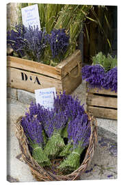 Canvas print  Baskets with lavender bouquets - Brenda Tharp
