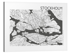 Aluminium print  City map of Stockholm - 44spaces
