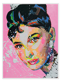 Premium poster Audrey Hepburn rose