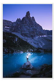 Premium poster Lago di Sorapis - Dolomites