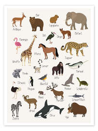 Premium poster  Favorite animals (German) - Kidz Collection