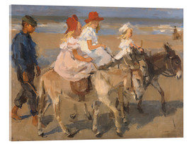 Acrylglas print  Donkey rides on the beach - Isaac Israels