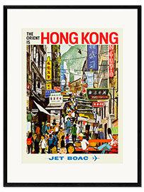 Ingelijste kunstdruk  Hong Kong - Jet BOAC - Vintage Travel Collection