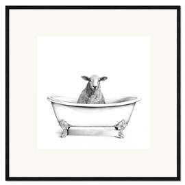 Ingelijste kunstdruk  Sheep in the tub - Victoria Borges